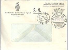 FRANQUICIA AYUNTAMIENTO  ALGINET 1972 - Franchise Postale