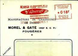 Lettre  EMA Havas 1958 Morega Dr Harris  Manufacture Chaussures Femme Medecine Santé  Metier  35 Fougères  A82/09 - Fabriken Und Industrien