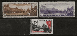 Russie 1946 N° Y&T : 1040 à 1042 Obl. - Oblitérés