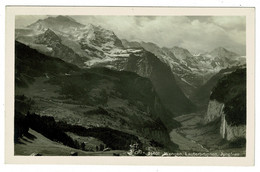 Ref 1430 - 1936 Real Photo Postcard - Lauterbrunnen Jungfrau - Wengen Switzerland - Lauterbrunnen