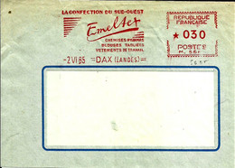 Lettre  EMA Havas 1965  Emeltex Confection Sud Ouest Chemises Blouses Vetements  Metier 40 Dax A82/31 - Textiel