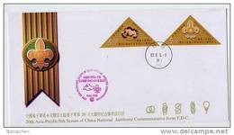 FDC Taiwan 1998 Boy Scout Stamps Jamboree Baden Powell Triangular - FDC