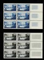 SAINT PIERRE MIQUELON 1955-56 Frigorifique 30c & 50c Les 2 Valeurs En Bloc De 6 Bord Feuille ** MNH Gomme Intacte LUXE - Altri & Non Classificati