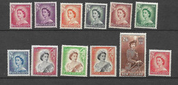 Nouvelle Zélande      N° 327  à 337B  Neufs  *    B/TB       - Unused Stamps