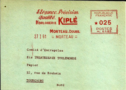 Lettre  EMA Havas 1961   Hologerie Kiplé Industrie Usine Metier 25  Morteau  A82/41 - Horlogerie