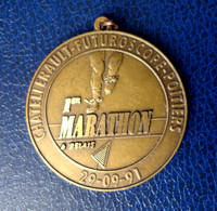 Médaille Sportive 1er MARATHON & Relais CHATELLERAULT -FUTUROSCOPE - POITIERS  20 09 91 - Athlétisme