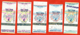 Estonia. Lot Of 5 Tickets. City Tallinn. - Unclassified