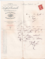 1913 - SEMEUSE PERFOREE LESAFFRE & BONDUELLE Sur LETTRE De MARCQ EN BAROEUL (NORD) => LILLE - Otros & Sin Clasificación