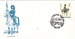 B01-217 FDC   Métier 150 Ans Gendarmerie Carabinier Guide 5-12-1981 9000 Gent €1,5 - 1981-1990