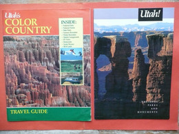 UTAH ' S COLOR COUNTRY  TRAVEL GUIDE 1991 + UTAH ! NATIONAL PARKS AND MONUMENTS - North America