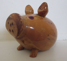 SALIERA PIG MAIALE LEGNO VINTAGE ITALY - Autres & Non Classés