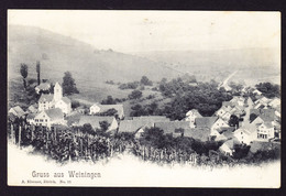 1908 Gelaufene AK Aus Weiningen, Gestempelt Dietikon An Die Seidenfabrik Brugg. Minim Fleckig - Dietikon