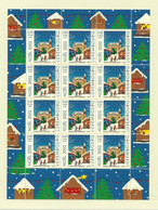 Luxembourg: Y&T - 1546  Timbres De Noël 2002 ** En Feuille Complète - Full Sheets