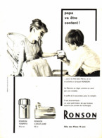 PUB BRIQUETS    " RONSON " 1960 ( 3 ) - Autres & Non Classés