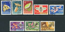 ROMANIA 1963 Bees And Silk Moths Used.  Michel 2214-21 - Oblitérés