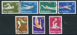 ROMANIA 1963 Water Sports Set Used.  Michel 2153-59 - Used Stamps