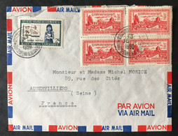 Cambodge N°29 (x4) Et N°92 Sur Enveloppe De Phnom Penh Pour Aubervilliers 16.9.1960 - (B3236) - Cambodge