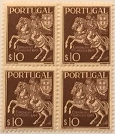 POR#4800-Block Of 4 MNH Stamps Of 10 Centavos - "3. Exposição Filatélica Portuguesa" - Portugal - 1944 - Blocks & Sheetlets