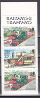 Isle Of Man 1992 - Mi.Nr. 490 - 491 Markenheftchen MH 26 - Postfrisch MNH - Eisenbahnen Railways Straßenbahnen Trams - Trains