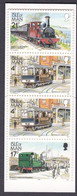 Isle Of Man 1992 - Mi.Nr. 457 - 458 Markenheftchen MH 25 - Postfrisch MNH - Eisenbahnen Railways Straßenbahnen Trams - Trains
