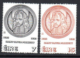 Ireland 1975 Canonisation Of Oliver Plunkett Set Of 2, MNH, SG 382/3 - Used Stamps