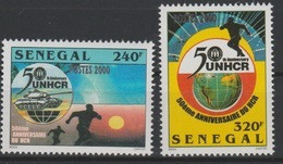 Sénégal 2001 Mi. 1940 -1941 UNHCR 50ème Anniversaire Globe Map Landkarte Char United Nations UN Tank - Senegal (1960-...)