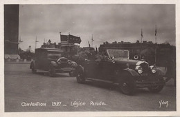 American Legion Parade Paris 1927 Open Car  Cd Howard P. Savage Born In Boone Iowa , Gl Pershing Born Laclede , Ml Foch - Otros & Sin Clasificación