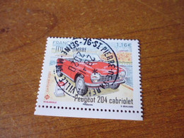 5429 OBLITERATION RONDE  SUR TIMBRE GOMME ORIGINE PEUGEOT 204 1.16€ - Used Stamps