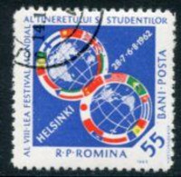 ROMANIA 1962 World Youth Festival Used.  Michel 2068 - Usado