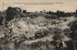 53 EXPLOITATION DES CARRIERES DE GREZ-EN-BOUERE  E. ANDREI  VUE GENERALE DE LA CARRIERE DE BAS-JOURDAN - Crez En Bouere