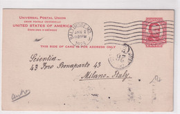 USA - 1923 - CARTE ENTIER Avec MECA De BALTIMORE (MD) => MILAN (ITALY) - 1921-40