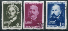 ROMANIA 1962 Writers Used.  Michel 2064-66 - Usati