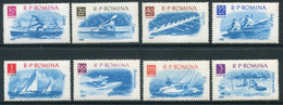 ROMANIA 1962 Boat Sports Perforated MNH / **.  Michel 2048-55 - Nuovi