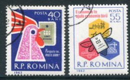 ROMANIA 1962 Savings Day Used.  Michel 2041-42 - Gebruikt