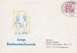 Berlin, PU 072 B1/001a,   Junge Briefmarkenfreunde, - Enveloppes Privées - Oblitérées