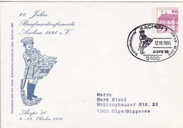 Berlin, PU 075 D2/001,  90 Jahre Briefmarkenfreunde Aachen. Aixpo '80 - Cartes Postales Privées - Oblitérées
