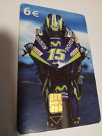 SPAIN/ ESPANA   6€ Motor Racer / Movistar/castrol Nice  Fine Used  CHIP CARD  **3906** - Emisiones Privadas