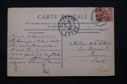 MONACO - Cachet Ondulé " Principauté De Monaco " Sur Prince Albert 1er Sur Carte Postale En 1907 Pour Besançon - L 79104 - Briefe U. Dokumente