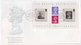 Enveloppe  FDC  1er  Jour   GRANDE  BRETAGNE    Bloc   Feuillet   Timbres  REINE  ELIZABETH    2007 - 2001-10 Ediciones Decimales