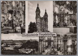 Bad Staffelstein - S/w Wallfahrtskirche Vierzehnheiligen 7   Mit Posthilfsstellenstempel Banz Schloß Banz - Staffelstein