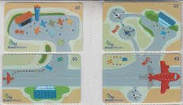 BRASIL 2003 TRAFFIC AIRPORT AVIATION PUZZLE OF 4 CARDS - Rompecabezas