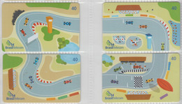 BRASIL 2003 TRAFFIC CAR RACES PUZZLE OF 4 CARDS - Puzzle