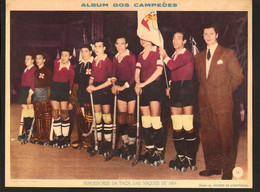 Equipa Hoquei Em Patins Vencedora TAÇA Das NAÇOES De 1954. Foto Gravura / Poster Hockey Skate PORTUGAL - Andere & Zonder Classificatie