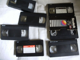 7 Cassettes K7 Videos A Re-enregistrer En Bon état - Andere & Zonder Classificatie