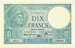 FRANCE - 10 Francs - 02.02.1939 - P 84 - AUnc. - " Minerve " - 10 F 1916-1942 ''Minerve''