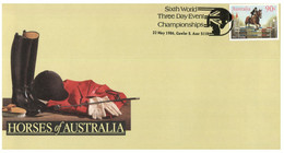 (X 19) Australia FDC - Horses Championship - 1986 - Hípica