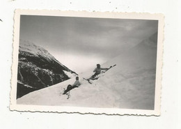 Photographie , Sports D'hiver , Ski , 1937 , DESCENTE DE BELLEVUE , 90 X 65 Mm - Deportes