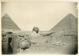 241120 - PHOTO Années 1920 - EGYPTE La Pyramide Et Le Sphinx De GIZEH - Guiza