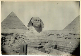 241120 - PHOTO Années 1920 - EGYPTE La Pyramide Et Le Sphinx De GIZEH Au Tout Premier Plan - Guiza