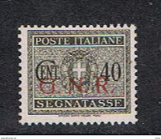 R.S.I:  1944  TASSE SOPRASTAMPATO  -  40 C. GRIGIO  BRUNO  N. -  SASS. 52 - Postage Due